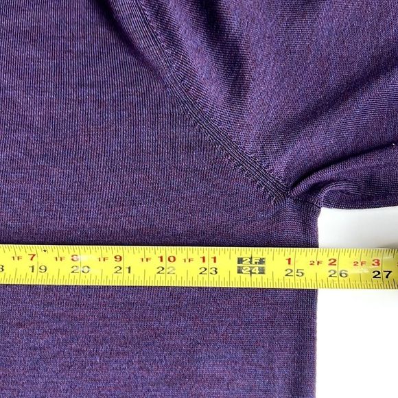 Brooks Brothers Saxxon Fine Merino Wool Purple V-neck Sweater Pullover XXL - Picture 9 of 12